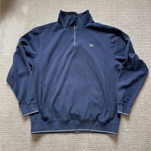 Kimes Ranch Navy Mens quarterzip pullover sweatshirt